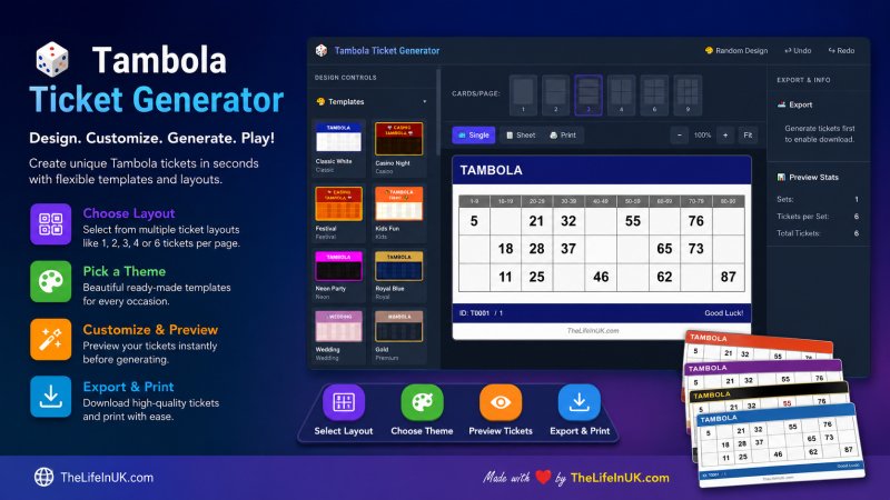 Tambola Ticket Generator